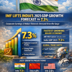 IMF Lifts India’s 2025 GDP Growth Forecast to 7.3%: Corporate Strength and Domestic Resilience Lead the Charge.