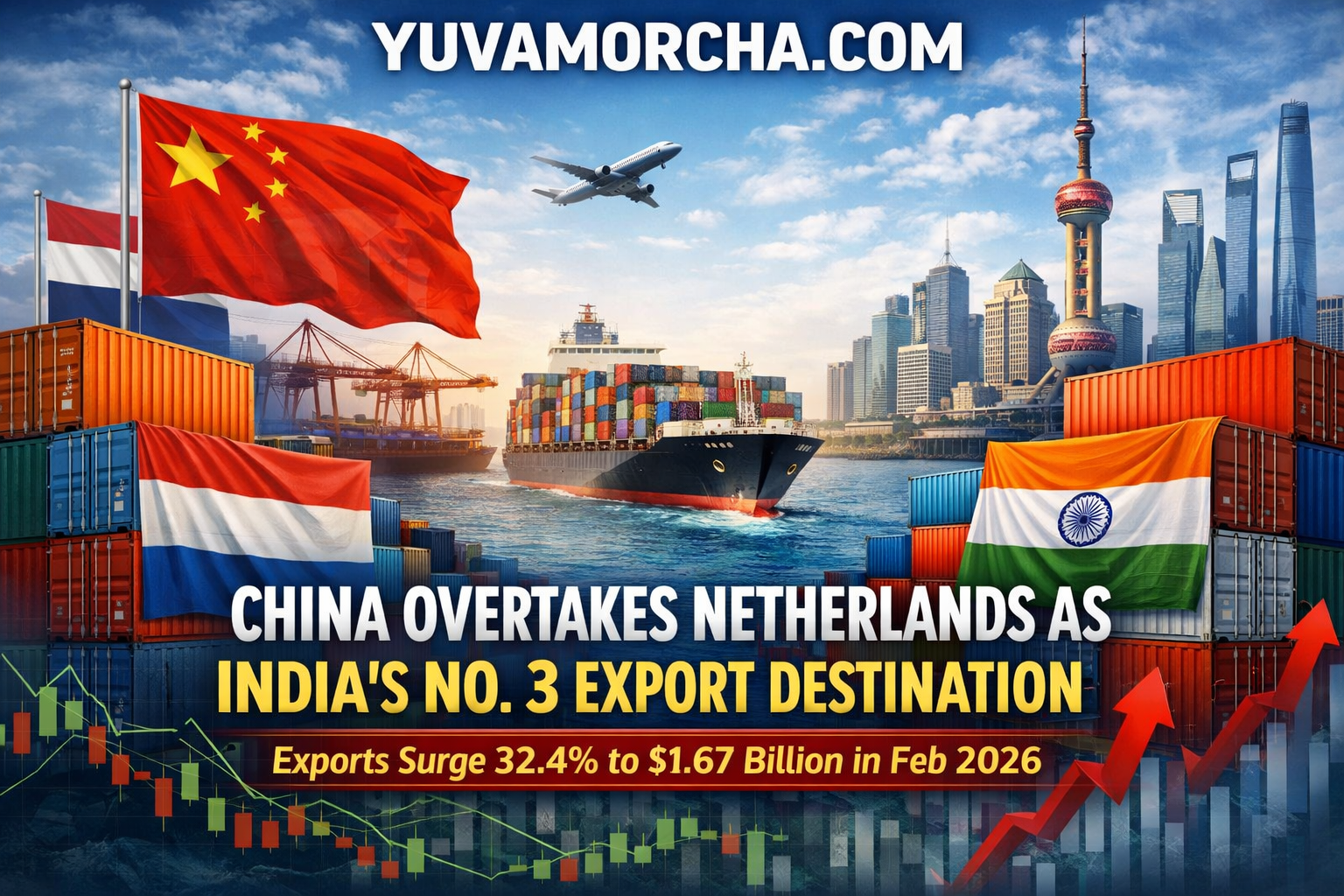 China Overtakes Netherlands as India’s No. 3 Export Destination in Feb 2026: A Shift in Global Trade Dynamics