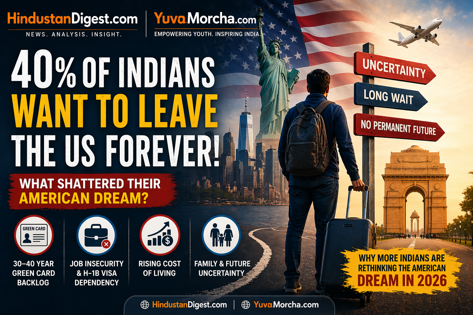 Why Many Indians in the US Are Reconsidering the American Dream: Green Card Delays, Cost Pressures & Career Uncertainty Explained (2026)