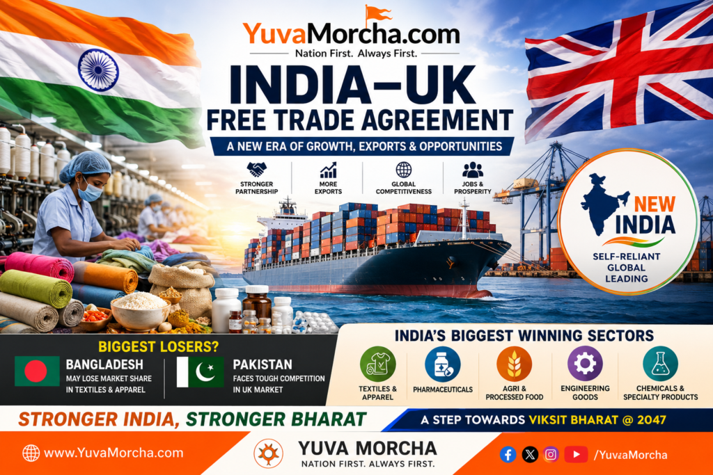 India-UK Free Trade Agreement: Why Bangladesh and Pakistan Could Be the Biggest Losers While India Emerges as a Global Export Power.